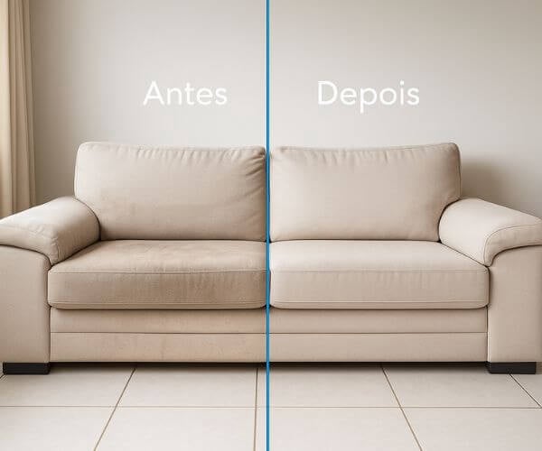 Antes e depois — higienização de colchão pela Higieniza+